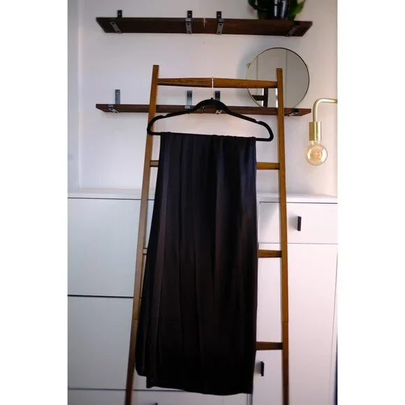 Michael Kors Satin Wide Leg Pant - Black - 10 - Like New